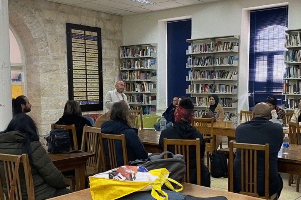 Act2gether Palestine school training with teachers and students