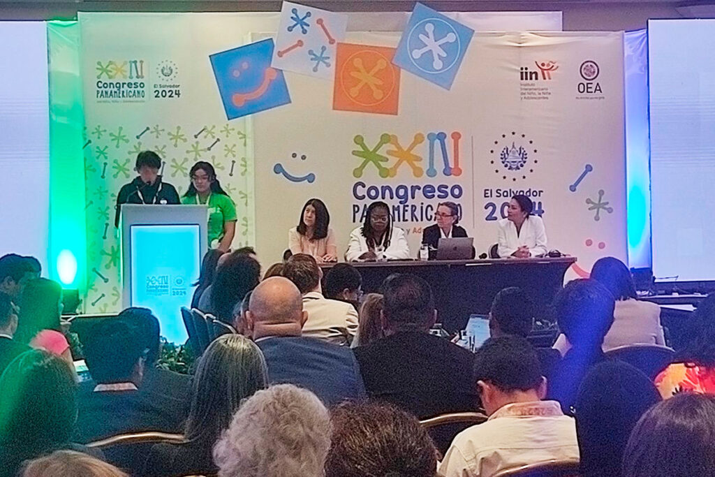 Young people leading discussions during the Youth Participation in Child Rights Congress 2024.
